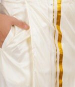 Golden Jari Readymade Velkaro Pocket Dhoti - Image 3