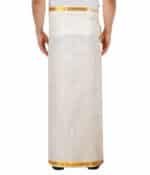 Golden Jari Readymade Velkaro Pocket Dhoti - Image 4
