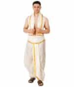 Golden Jari Readymade Panjagajam Pocket Dhoti - Image 2