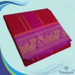 Red Color Premium Cotton 5 Inch Designed Border Dhoti