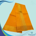 Golden Mango Color Dhoti with Golden Zari Border - Image 2
