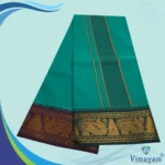 Green Color Premium Cotton 5 Inch Designed Border Dhoti - Image 2