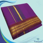 Purple Color Dhoti with Udraj/Coin Border Dhoti