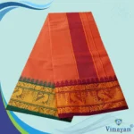 Kavi Cotton Colour Fine Quality Dhoti 5 Inch Border - Image 2