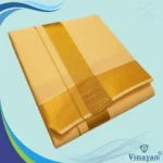Sandal Color Dhoti with Golden Zari Border