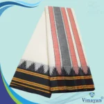 Black Seer Border Half White Vaishnava Dhoties Best Quality - Image 2
