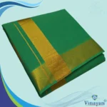 Green Color Dhoti with Golden Zari Border