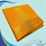 Golden Mango Color Dhoti with Golden Zari Border
