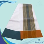 Double Colour Special White Vaishnava Dhoties 9X5 - Image 3
