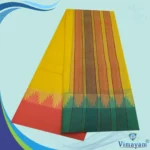 Temple Border Yellow Premium Quality Assorted Border Dhoti 9X5 - Image 4