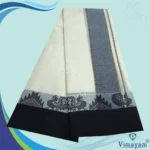 Black Colour Temple Border Half white Dhoti(Assorted Borders) - Image 3