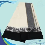 Black Colour Temple Border Half white Dhoti(Assorted Borders) - Image 5