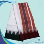 Bavanji Temple Border Special White Vaishnava Dhoties 9X5(Assorted Borders) - Image 3