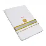 White Color Dhoti with Silver Gold Border Dhoti/Lungi