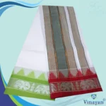 Jaquad Tower Special Zarigai White Vaishnava Dhoties 9X5 - Image 2