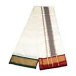Pure Silk Ganga Jamuna Mayil Kan Dhoti 9 Kan - Image 3