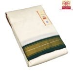 Pure Silk Ganga Jamuna Mayil Kan Dhoti 9 Kan