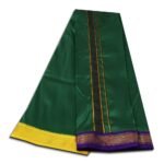 Dark Green Colour art Silk MayilKan Colour Dhoti