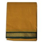 Mustard Colour art Silk MayilKan Colour Dhoti