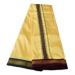 Sandal Colour art Silk MayilKan Colour Dhoti - Image 3