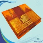 Orange Soft Silk Premium Quality Dhoti Towel 9X5