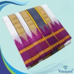 Double Colour Fancy Border Vaishnava Dhoti 9X5