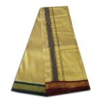 Khakki Colour art Silk MayilKan Colour Dhoti - Image 3