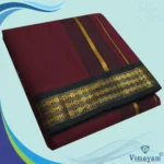 Maroon Color Dhoti with Udraj/Coin Border Dhoti