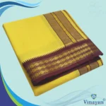 Yellow Color Dhoti with Udraj/Coin Border Dhoti