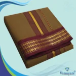 Choco Brown Color Dhoti with Udraj/Coin Border Dhoti