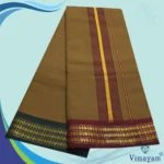 Choco Brown Color Dhoti with Udraj/Coin Border Dhoti - Image 2