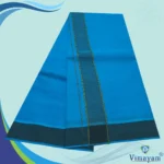 Anandha Blue Colour Dhoti 2 Inch Gundanji Fine Quality - Image 2