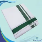 1 Inch Gundanji Green Border Dhoti