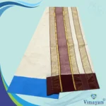 Plain Border Vaishnava Dhoti Half White First Quality - Image 3