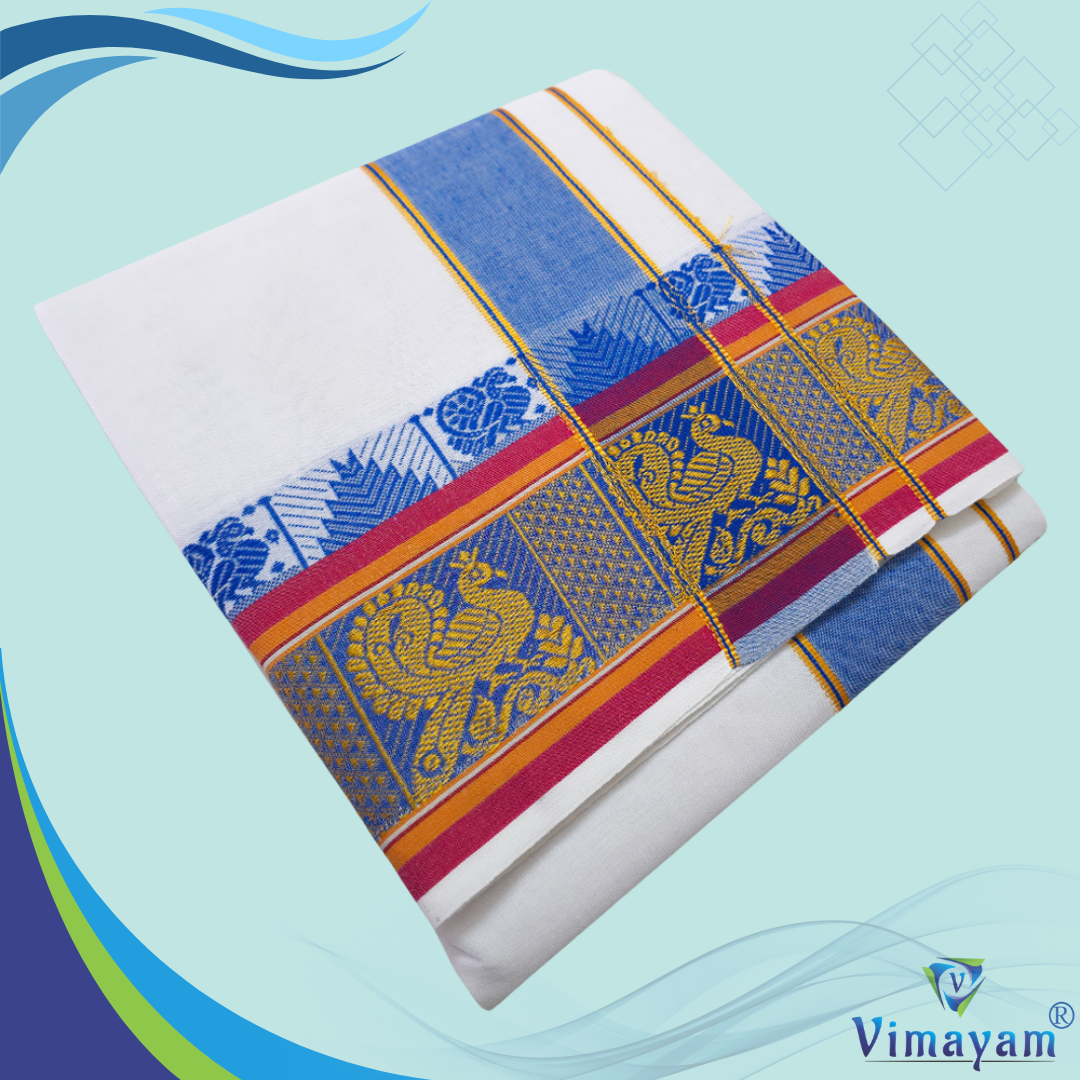 PEACOCK TOWER Peacock Pure Cotton Dhoti Premium Quality - Image 1