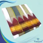 Double Colour Fancy Border Vaishnava Dhoti 9X5