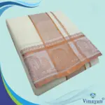 Copper zari border dhoti (Assorted designs)