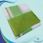 Premium quality Green and Brown Border Dhoti(Assorted border Designs)